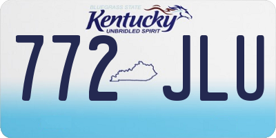 KY license plate 772JLU