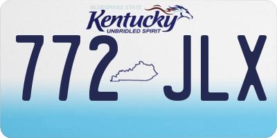 KY license plate 772JLX