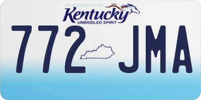 KY license plate 772JMA
