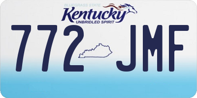 KY license plate 772JMF