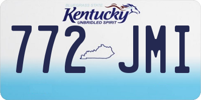 KY license plate 772JMI
