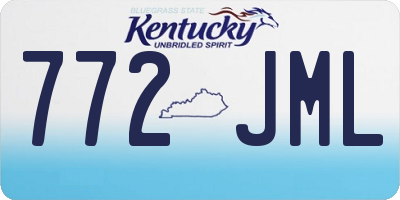 KY license plate 772JML