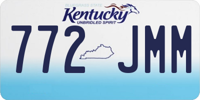 KY license plate 772JMM