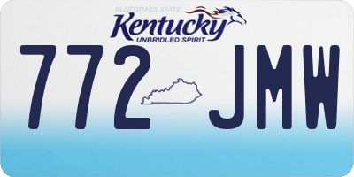 KY license plate 772JMW