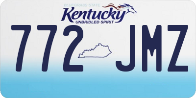 KY license plate 772JMZ