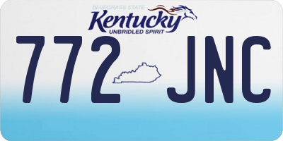 KY license plate 772JNC