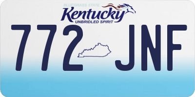 KY license plate 772JNF