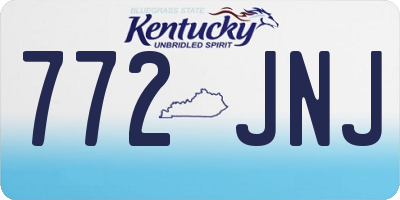 KY license plate 772JNJ