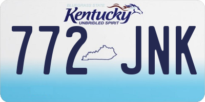 KY license plate 772JNK