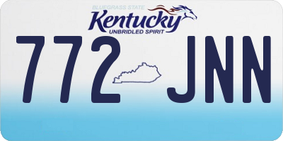 KY license plate 772JNN