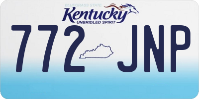 KY license plate 772JNP