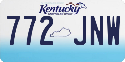KY license plate 772JNW