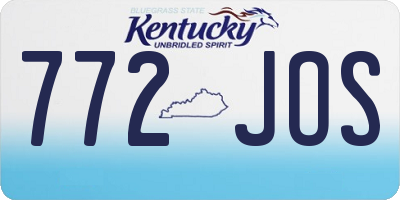 KY license plate 772JOS