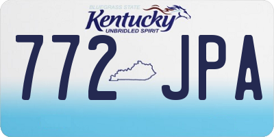 KY license plate 772JPA