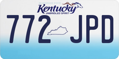 KY license plate 772JPD