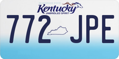 KY license plate 772JPE