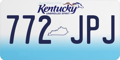 KY license plate 772JPJ