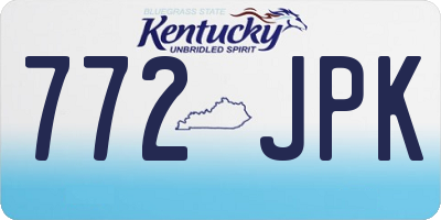 KY license plate 772JPK