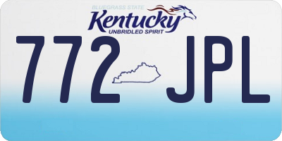 KY license plate 772JPL