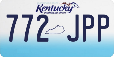 KY license plate 772JPP
