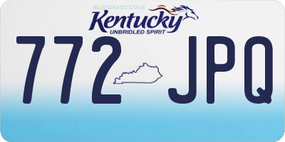 KY license plate 772JPQ