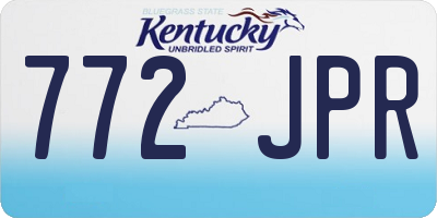 KY license plate 772JPR