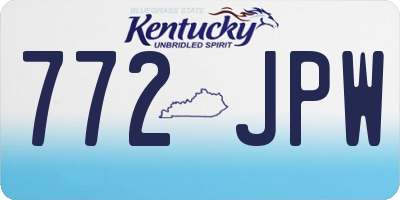 KY license plate 772JPW