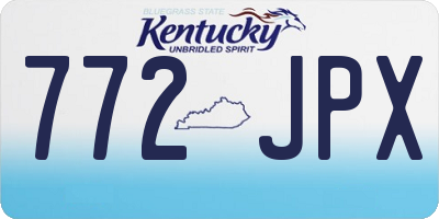 KY license plate 772JPX