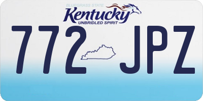 KY license plate 772JPZ