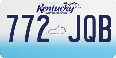KY license plate 772JQB