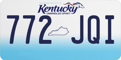 KY license plate 772JQI