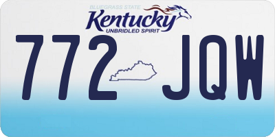 KY license plate 772JQW