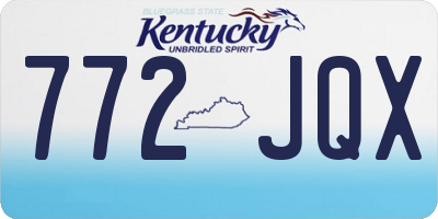 KY license plate 772JQX