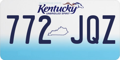 KY license plate 772JQZ