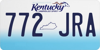KY license plate 772JRA
