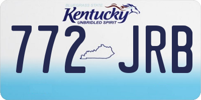 KY license plate 772JRB