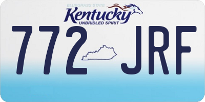 KY license plate 772JRF
