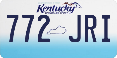 KY license plate 772JRI