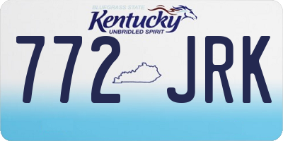 KY license plate 772JRK
