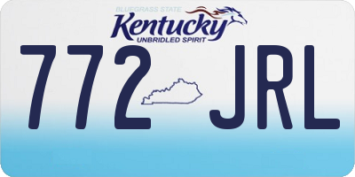 KY license plate 772JRL