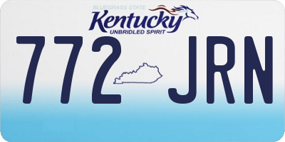 KY license plate 772JRN