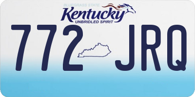 KY license plate 772JRQ
