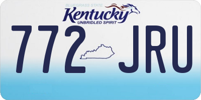 KY license plate 772JRU