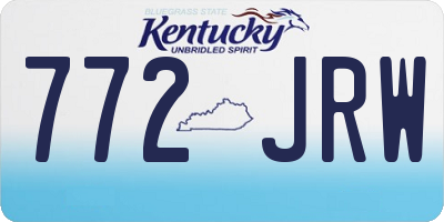 KY license plate 772JRW