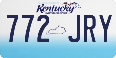 KY license plate 772JRY