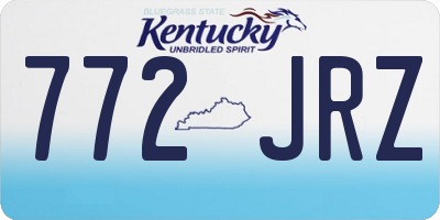 KY license plate 772JRZ