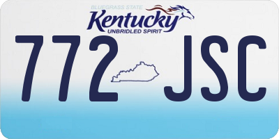 KY license plate 772JSC