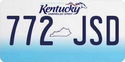 KY license plate 772JSD