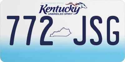 KY license plate 772JSG