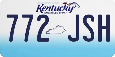 KY license plate 772JSH